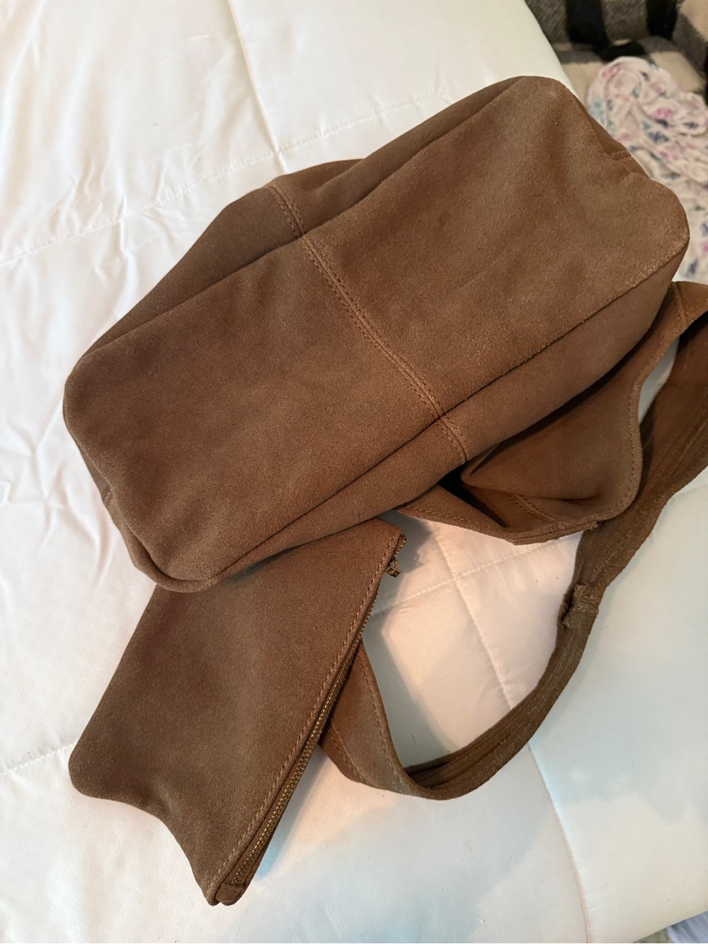 Brandy Melville Brown Suede Tote - Picture 4 of 5